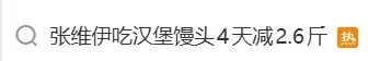 男演员张维伊“汉堡馒头4天减重2.6斤”火了；医生：靠谱，最好再加上1斤菜