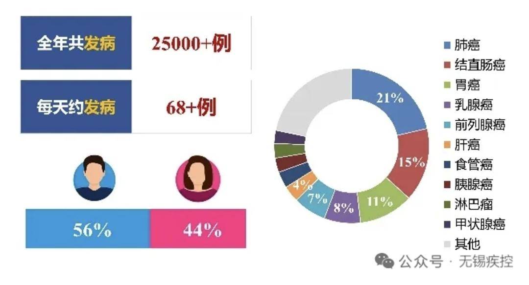 一图看懂2025无锡户籍居民癌症监测信息